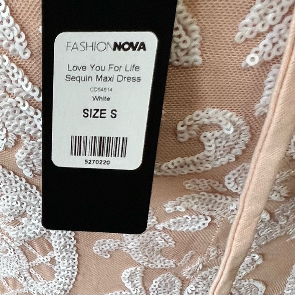 Fashion Nova Sequined Evening Gown Prom Dress Size Small NWT - Picture 10 of 11